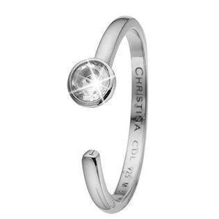 Christina Magical Topaz blank solitære ring med hvid topaz, model 2.11.A-49 købes hos Guldsmykket.dk her
